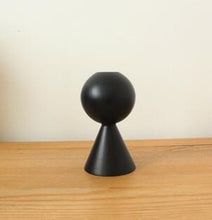 Load image into Gallery viewer, Black Minimalist Wooden Candle Holders
